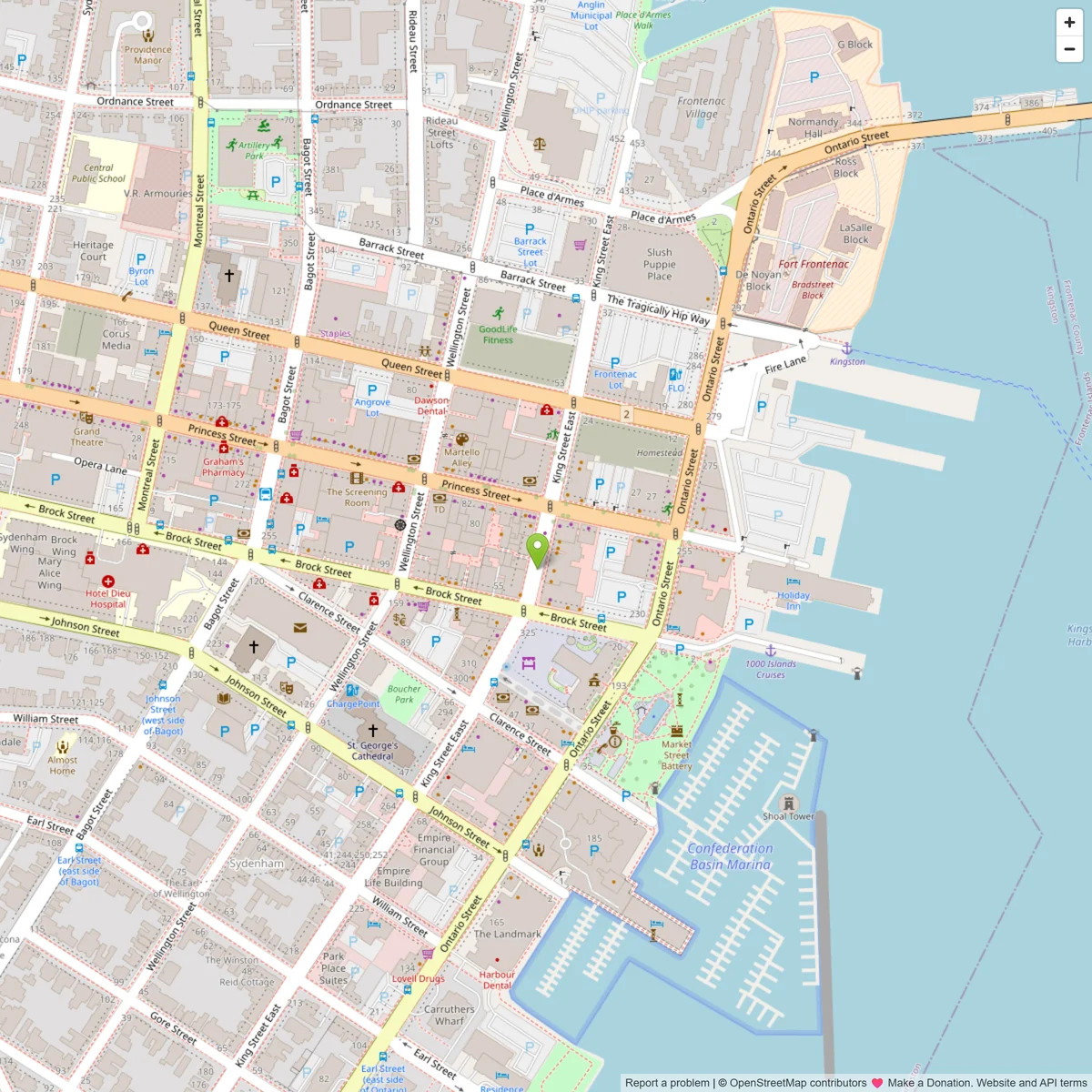 Map showing Capri Pizzeria location